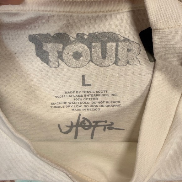 Travis Scott Circus Maximus 2024 Australia Tour Tee White Large DEADSTOCK - Picture 5 of 8